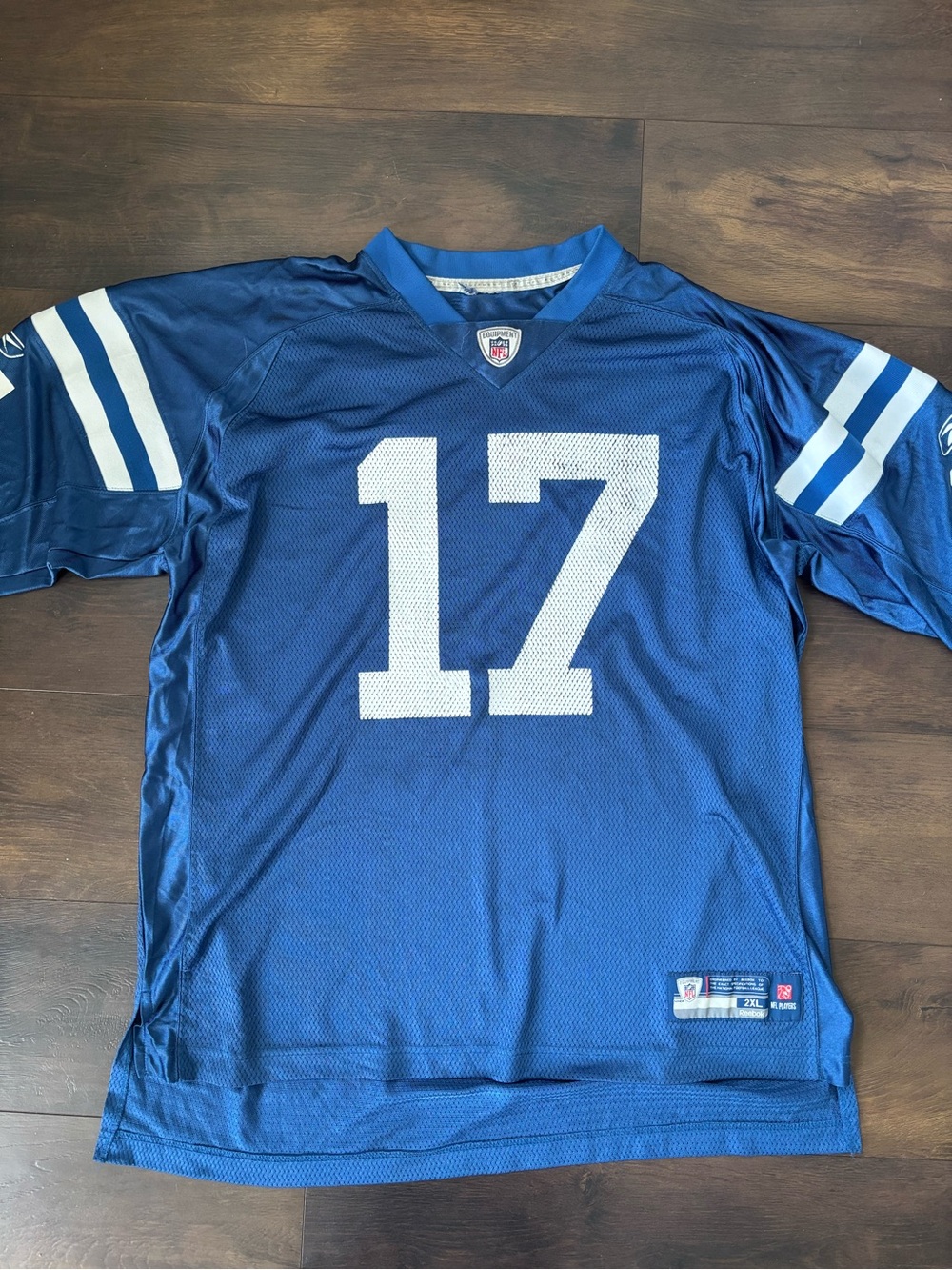 Vintage‎ Reebok Indianapolis Colts Austin Collie #17 NFL Jersey Size 2XL